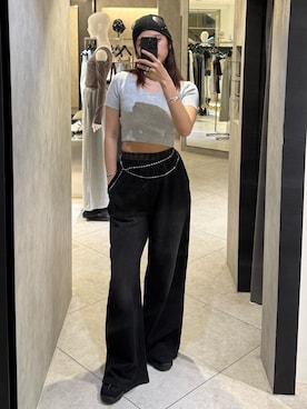 「EMODA（エモダ）のアイテム（帽子）」を使った、菅谷レイナさん（レディース・168cm）の春コーディネート