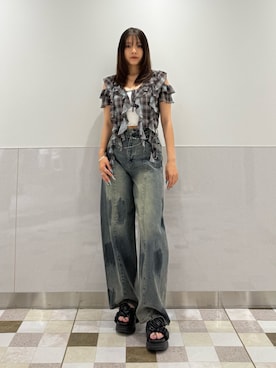 菅谷レイナさん（レディース・168cm）の夏コーディネート