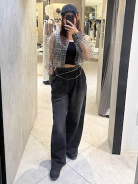 「EMODA（エモダ）のアイテム（帽子）」を使った、菅谷レイナさん（レディース・168cm）の春コーディネート