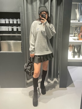 「EMODA」｜「アイテム（ワンピース/ドレス）」を使った、菅谷レイナさん（レディース・168cm）の秋コーディネート