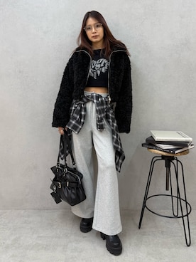 菅谷レイナさん（レディース・168cm）の冬コーディネート