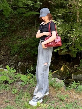 「CONVERSE（コンバース）のアイテム」を使った、Reikaさん（レディース・156cm）の夏コーディネート