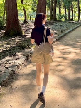 「アイテム（ソックス/靴下）」を使った、Reikaさん（レディース・156cm）の秋コーディネート