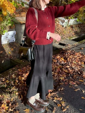 「one after another NICE CLAUP（ワンアフターアナザーナイスクラップ）のアイテム」を使った、Marinさん（レディース・156cm）の冬コーディネート