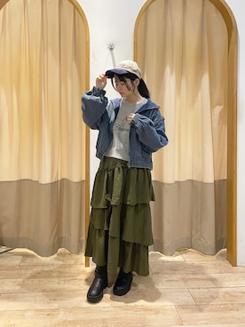 「ehka sopo（エヘカソポ）のアイテム（ブルゾン）」を使った、mifyさん（レディース・152cm）の秋コーディネート