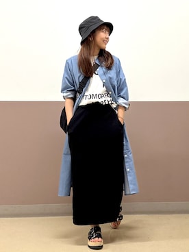 「アイテム（シャツワンピース）」を使った、アーノルドパーマー＠イオンレイクタウン店さん（レディース・152cm）の夏コーディネート