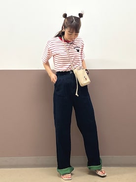 「ミッキー」｜アーノルドパーマー＠イオンレイクタウン店さん（レディース・152cm）の夏コーディネート