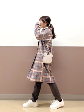 「アイテム（シャツワンピース）」を使った、アーノルドパーマー＠イオンレイクタウン店さん（レディース・152cm）の冬コーディネート