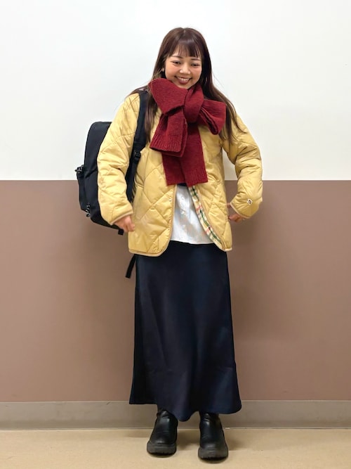 リブ編みニット シェア マフラー