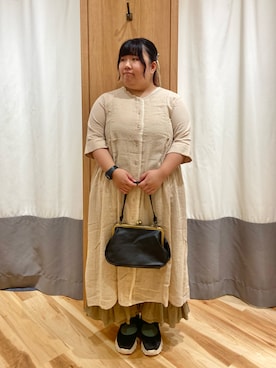 「アイテム（ワンピース/ドレス）」を使った、ハマノさん（レディース・154cm・20代）の夏コーディネート