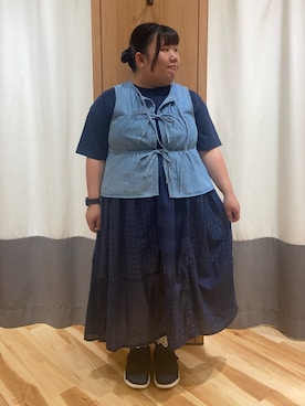 「アイテム（ワンピース/ドレス）」を使った、ハマノさん（レディース・154cm・20代）の夏コーディネート