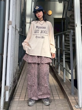 「ワイドシルエット」｜CandyStripper_hotoriさん（レディース・160cm）の秋コーディネート