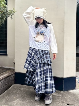 「プリーツ」｜CandyStripper_hotoriさん（レディース・160cm）の秋コーディネート