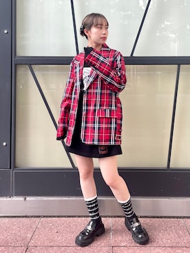 「Candy Stripper（キャンディストリッパー）のアイテム（テーラードジャケット）」を使った、CandyStripper_hotoriさん（レディース・160cm）の秋コーディネート