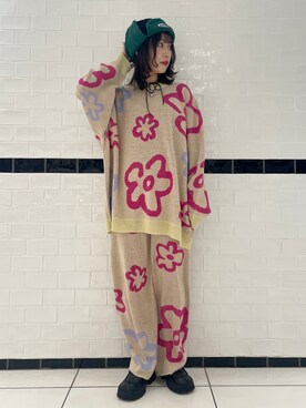 「Candy Stripper」｜「アイテム（ニットキャップ/ビーニー）」を使った、CandyStripper_hotoriさん（レディース・160cm）の秋コーディネート