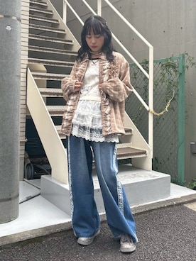 「Candy Stripper（キャンディストリッパー）のアイテム（パンツ）」を使った、CandyStripper_hotoriさん（レディース・160cm）の秋コーディネート