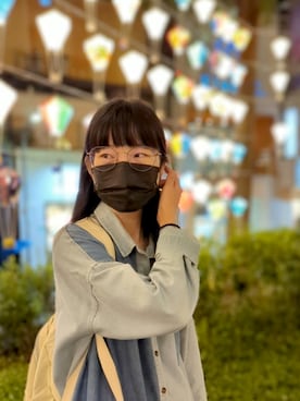 「丹寧」｜Maggie Liuさん（レディース・157cm）の夏コーディネート
