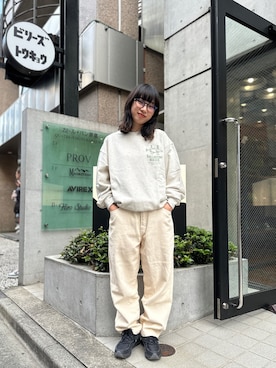 「MANASTASH（マナスタッシュ）のアイテム（スウェット）」を使った、コト星さん（レディース・156cm）の秋コーディネート