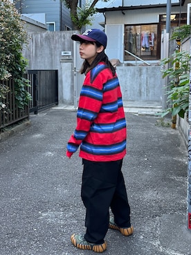 「MANASTASH（マナスタッシュ）のアイテム」を使った、コト星さん（レディース・156cm）の秋コーディネート