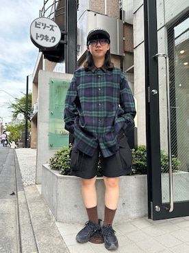 「MANASTASH（マナスタッシュ）のアイテム（帽子）」を使った、コト星さん（レディース・156cm）の秋コーディネート
