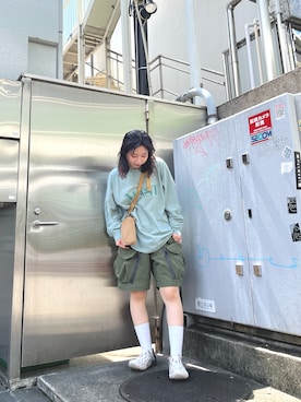 「MANASTASH（マナスタッシュ）のアイテム（バッグ）」を使った、コト星さん（レディース・156cm）の夏コーディネート