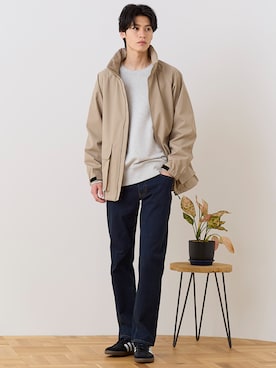 「アイテム（スウェット）」を使った、nissen Mens Modelsさん（メンズ・185cm）の秋コーディネート