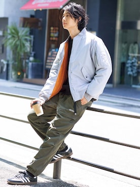 「ジョガーパンツ」｜nissen Mens Modelsさん（メンズ・183cm）の秋コーディネート