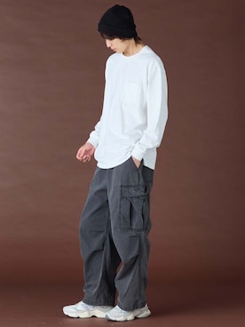 「アイテム（パンツ）」を使った、nissen Mens Modelsさん（メンズ・185cm）の秋コーディネート