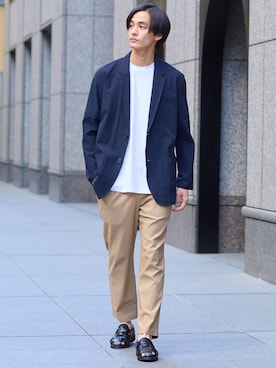 「nissen（ニッセン）のアイテム（ジャケット/アウター）」を使った、nissen Mens Modelsさん（メンズ・178cm）の春コーディネート