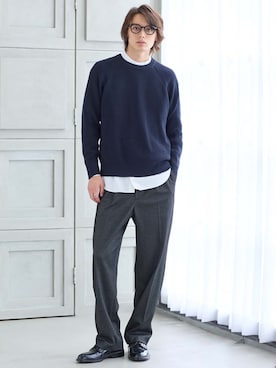 「アイテム（パンツ）」を使った、nissen Mens Modelsさん（メンズ・185cm）の秋コーディネート
