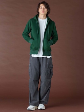 「アイテム（Tシャツ/カットソー）」を使った、nissen Mens Modelsさん（メンズ・185cm）の秋コーディネート