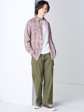「nissen（ニッセン）のアイテム」を使った、nissen Mens Modelsさん（メンズ・183cm）の夏コーディネート