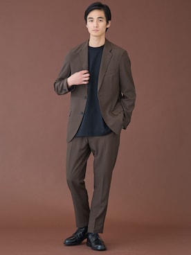 「アイテム（セットアップ）」を使った、nissen Mens Modelsさん（メンズ・178cm）の秋コーディネート