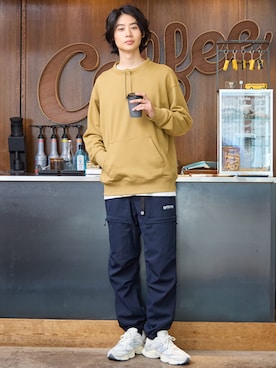 「ジョガーパンツ」｜nissen Mens Modelsさん（メンズ・183cm）の秋コーディネート