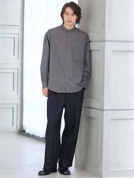 「アイテム（トップス）」を使った、nissen Mens Modelsさん（メンズ・185cm）の秋コーディネート