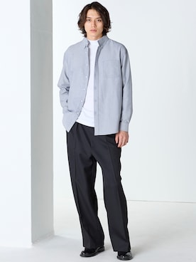 「アイテム（Tシャツ/カットソー）」を使った、nissen Mens Modelsさん（メンズ・185cm）の秋コーディネート