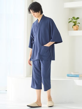 「アイテム（ルームウェア）」を使った、nissen Mens Modelsさん（メンズ・183cm）の春コーディネート