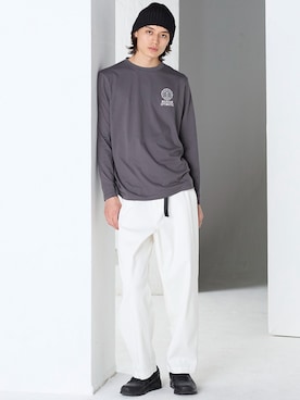 「アイテム（トップス）」を使った、nissen Mens Modelsさん（メンズ・185cm）の夏コーディネート