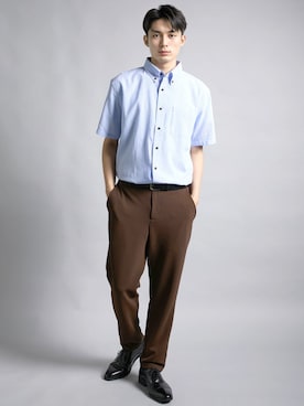 「メンズオフィスカジュアル」｜nissen Mens Modelsさん（メンズ・177cm）の夏コーディネート