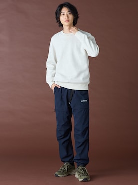 「アイテム（スウェット）」を使った、nissen Mens Modelsさん（メンズ・183cm）の秋コーディネート