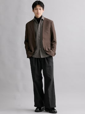 「アイテム（セットアップ）」を使った、nissen Mens Modelsさん（メンズ・179cm）の秋コーディネート