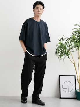 「nissen（ニッセン）のアイテム」を使った、nissen Mens Modelsさん（メンズ・177cm）の夏コーディネート