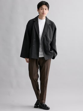 「アイテム（セットアップ）」を使った、nissen Mens Modelsさん（メンズ・179cm）の秋コーディネート