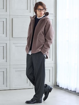 「アイテム（ニット/セーター）」を使った、nissen Mens Modelsさん（メンズ・185cm）の秋コーディネート