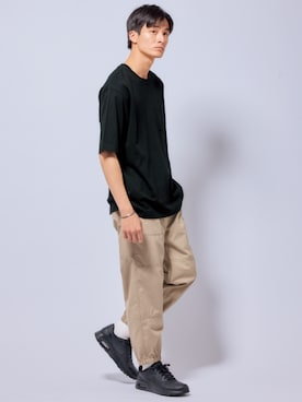 「nissen（ニッセン）の裏メッシュジョガーパンツ/アウトドアプロダクツ」を使った、nissen Mens Modelsさん（メンズ・178cm）の冬コーディネート