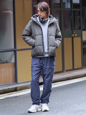 「アイテム（スウェット）」を使った、nissen Mens Modelsさん（メンズ・185cm）の秋コーディネート