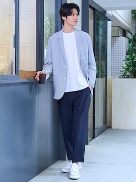 「nissen（ニッセン）のアイテム（ジャケット/アウター）」を使った、nissen Mens Modelsさん（メンズ・185cm）の春コーディネート