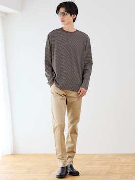 「アイテム（トップス）」を使った、nissen Mens Modelsさん（メンズ・185cm）の夏コーディネート