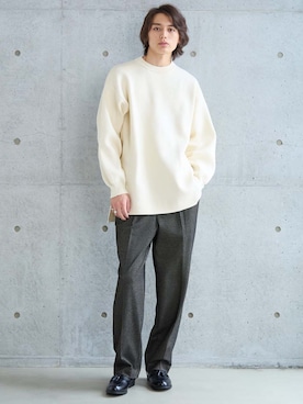 「アイテム（トップス）」を使った、nissen Mens Modelsさん（メンズ・185cm）の秋コーディネート