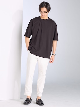 「アンクルパンツ」｜nissen Mens Modelsさん（メンズ・178cm）の春コーディネート